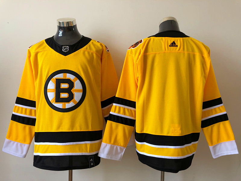Men's Boston Bruins Yellow Blank Jersey